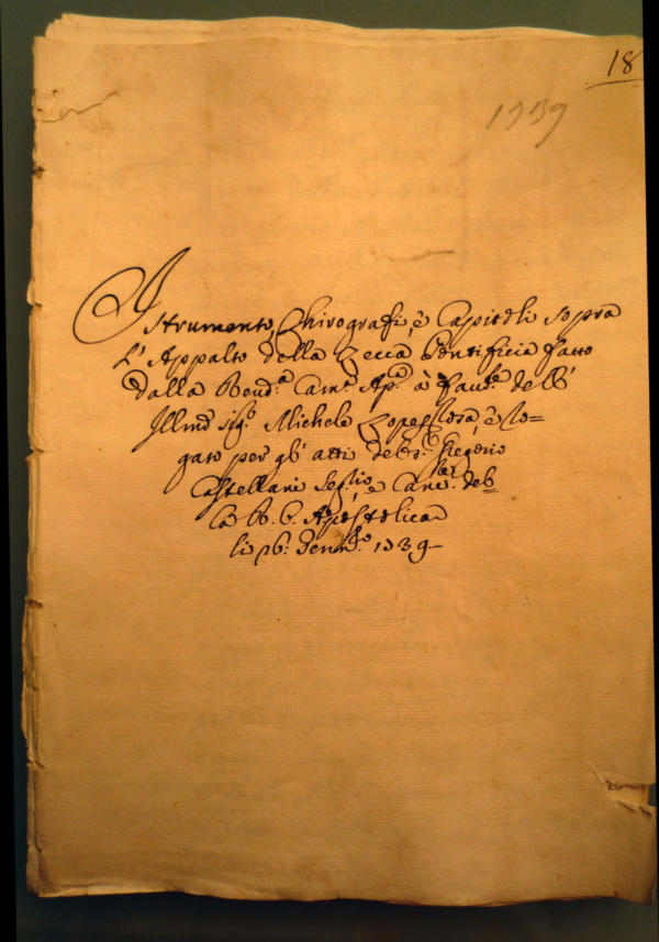 4 - Zecca Lopez Rosa - Chirografo papale 1739 copia