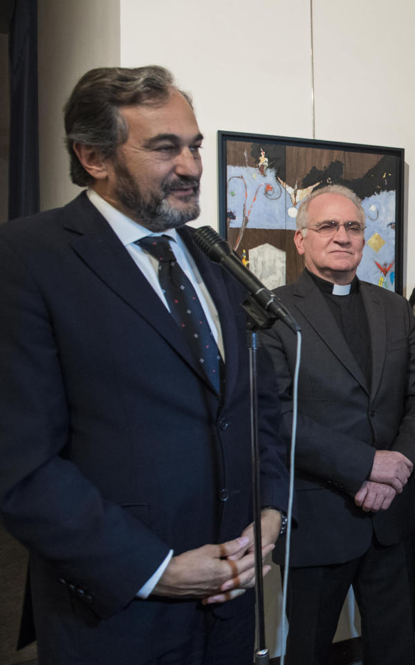 Antonio de Almeida Lima, ambasciatore  del Portogallo presso la Santa Sede, con  Mons.Agostinho da Costa Borges Rettore dell'IPSAR