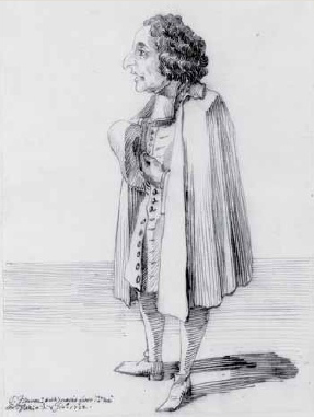 Francesco de Figoroni, critico d'arte e scrittore - caricatura di Pier Leone Ghezzi