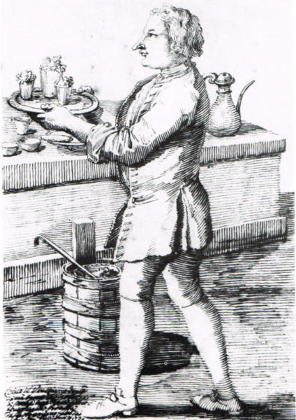 Il Veneziano, proprietario dell'omonimo in una caricatura del Ghezzi