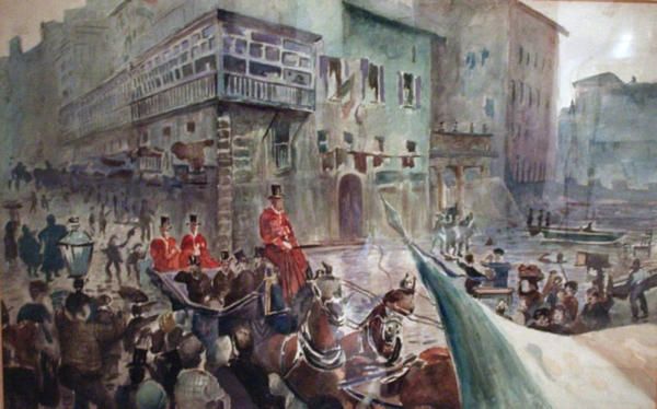 Il re a Roma dopo l'alluvione del dicembre 1870