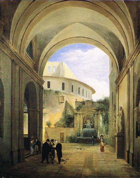 L'androne di Palazzo Soderini Corea in un dipinto di Daniele Ronzoni