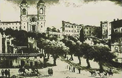L'olmeto di Trinità de' Monti nel 1700
